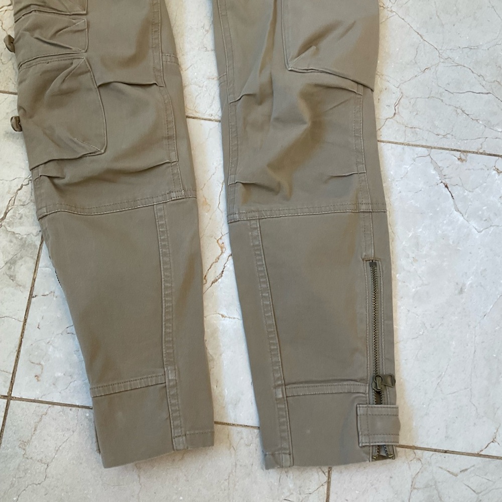 Ralph Lauren Skinny-fitting khaki cargo trousers with stretch, pockets, Sz 4 - Picture 5 of 13